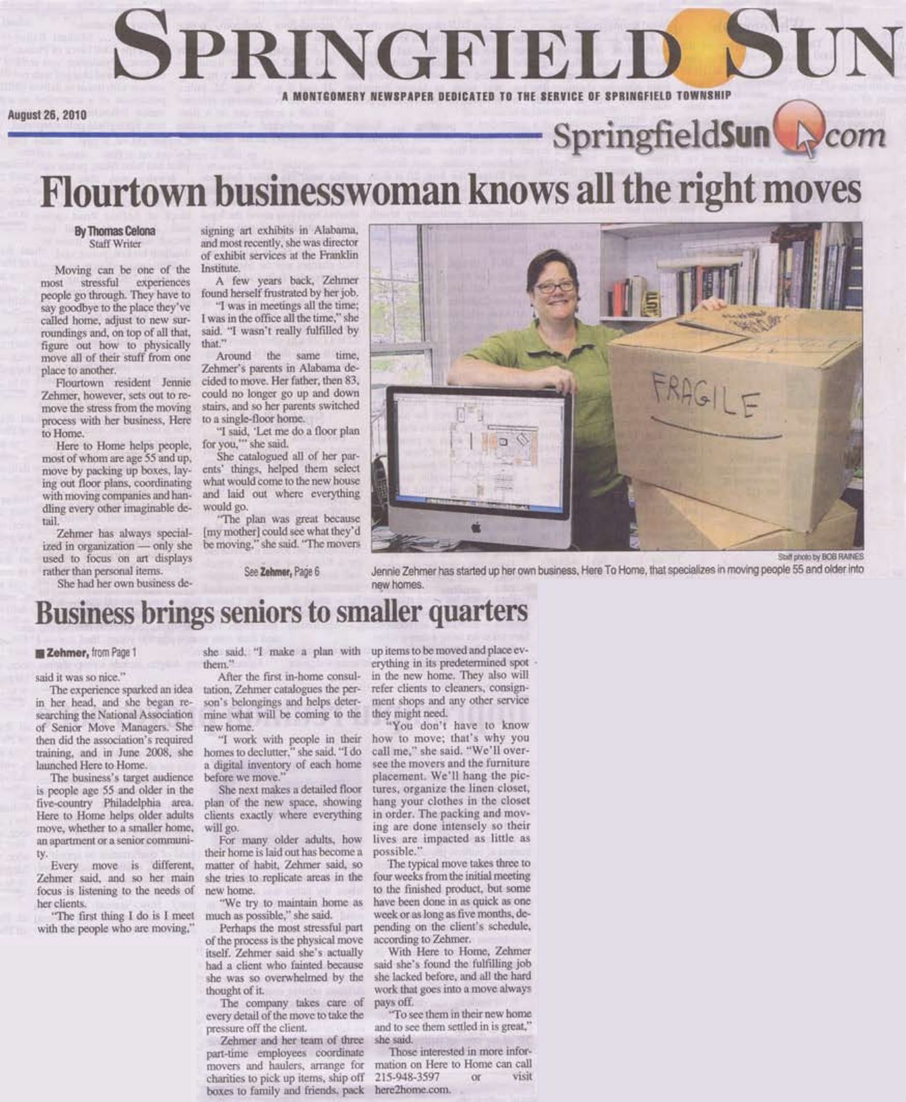 Springfield Sun — Businesswoman Knows All the Right Moves